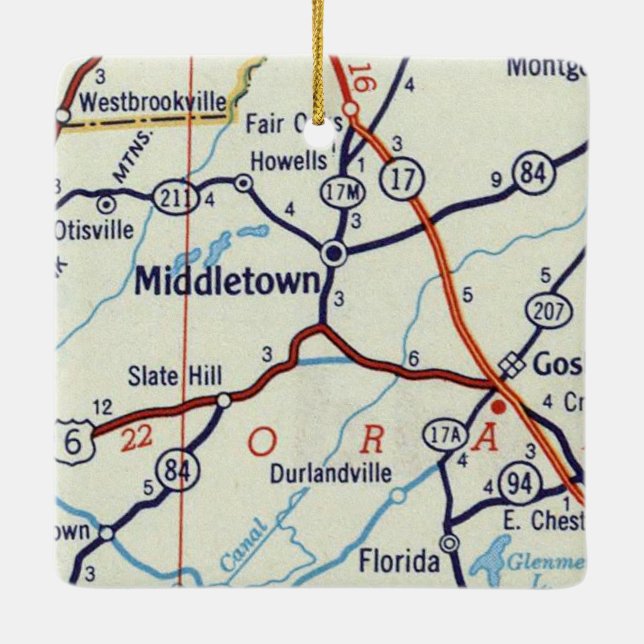 Middletown NY Keramikornament (Rückseite)