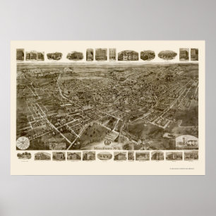 Middletown, NY Panoramic Map - 1921 Poster