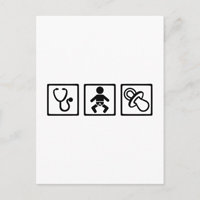 Midfrau Baby Schnuller Postkarte (Vorderseite)