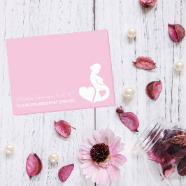 Midfrau Doula schwangere Frau Hübsch rosa Custom Post-it Klebezettel