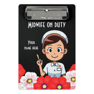 Midfrau On Duty Personalisiert Mini Clipboard Klemmbrett