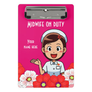 Midfrau On Duty Personalisiert Mini Clipboard Klemmbrett