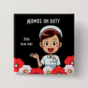 Midfrau On Duty, Square Button