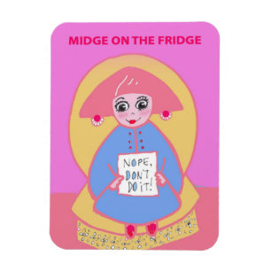 Midge auf dem Kühlschrank Magnet
