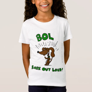 Midge "BOL Bark Out Loud" Girls Baby Doll T-Shirt