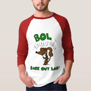 Midge "BOL Bark Out Loud" Mens Raglan T - Shirt
