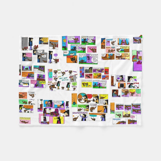 Midge Comic Fleece Blanket (Vorderseite (Horizontal))