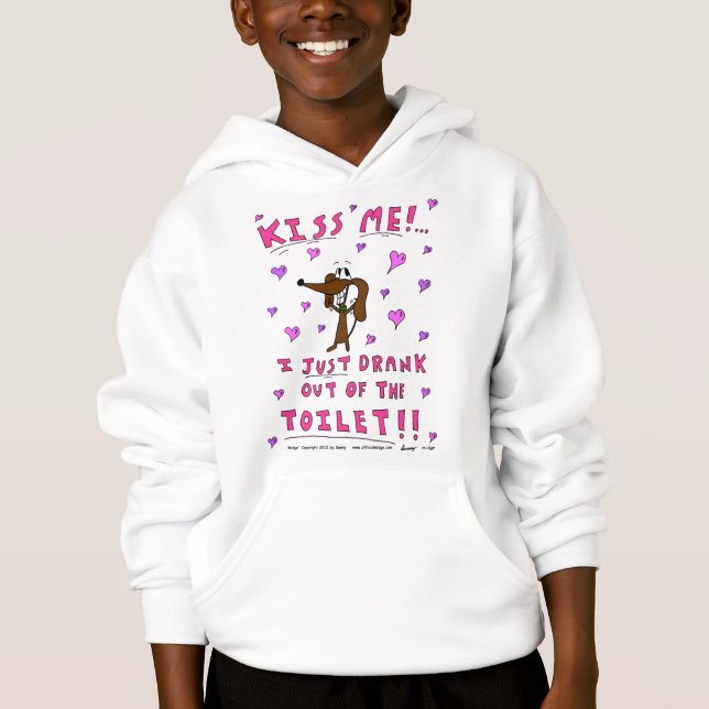 Midge "KISS ME" Kids Hooded Sweatshirt (Vorderseite)