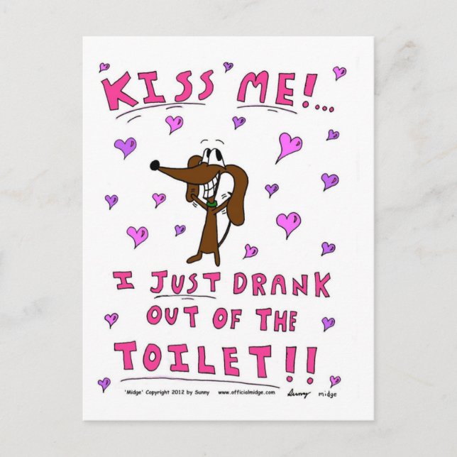 Midge 'KISS ME' Postcard Postkarte (Vorderseite)