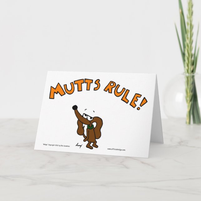 Midge MUTTS RULE Grußkarte Karte (Vorderseite)