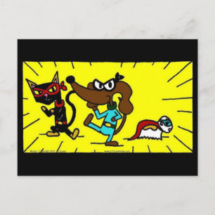 Midge Superhero Trio Postcard Postkarte