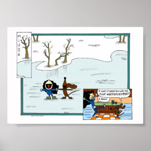 Midge und Melissa Floor Skaten Comic Poster