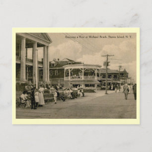 Midland Beach, Staten Island, New York Vintag Postkarte