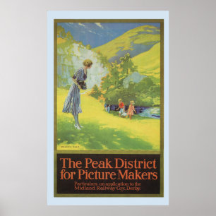 Midland Railway Coy Derby The Peak District Poster