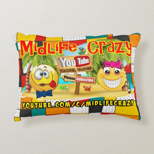 Midlife Crazy Polyester Accent Pillow 16" x 12" Dekokissen (Vorderseite)