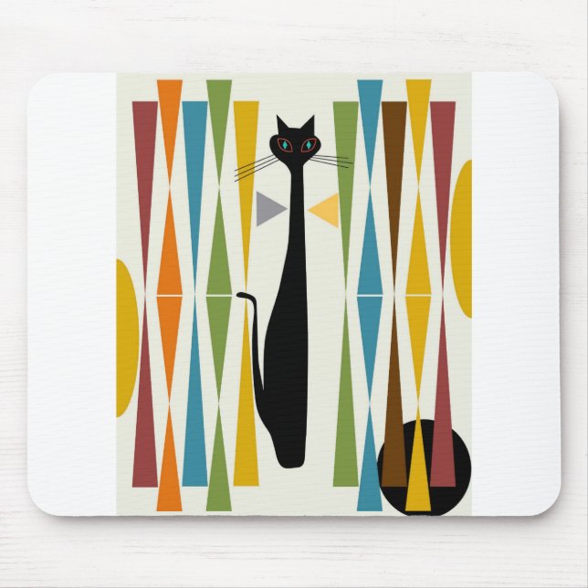 MidMod Art Katze 2 Mousepad (Vorne)