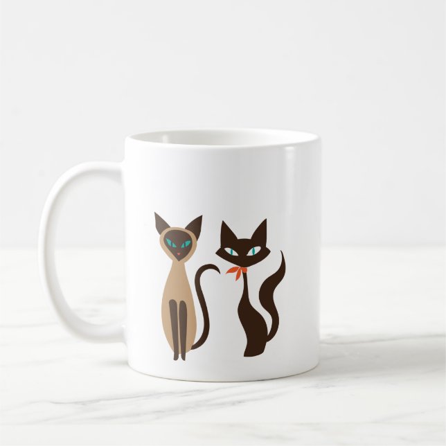 MidMod Cats-Tasse Kaffeetasse (Links)