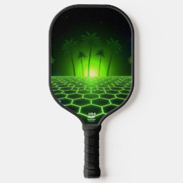 Midnight Arcade Neon Lime Green Professional Pickleball Schläger