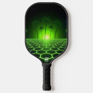 Midnight Arcade Neon Lime Green Professional Pickleball Schläger