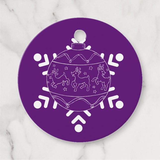 Midnight Baby Reindeer Geschenkanhänger (Vorderseite)