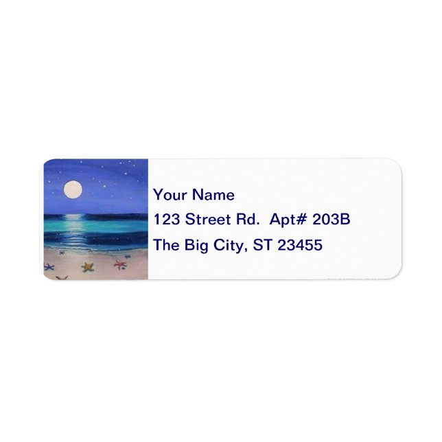 Midnight Beach Address Lable (Vorne)