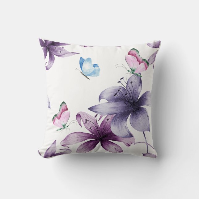 MIDNIGHT BLOOM & BUTTERFLIS KISSEN (Vorderseite)