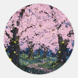 Midnight Bloom – Dunkle Florale Kunst Klassisch Ru Runder Aufkleber