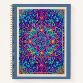 Midnight Bloom Mandala Zentangle Sacred Geometry Notizbuch