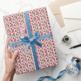 Midnight Bloom Schmetterling Blumen Geschenkpapier