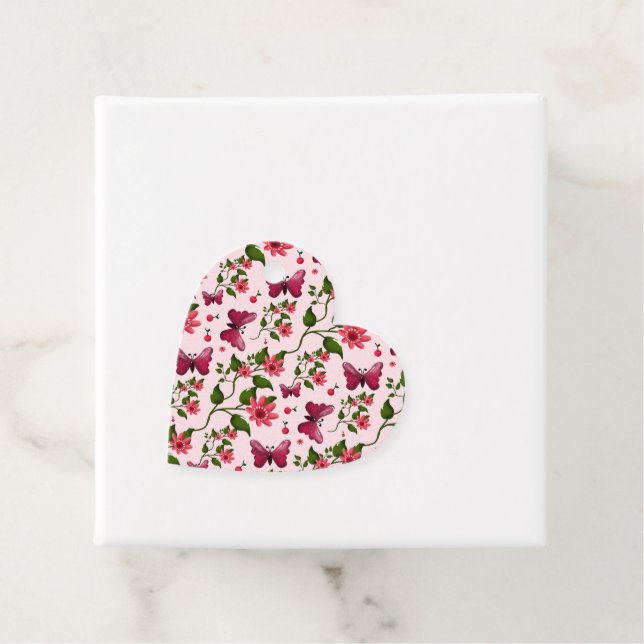 Midnight Bloom Schmetterling Floral Geschenkanhänger (Beispiel)