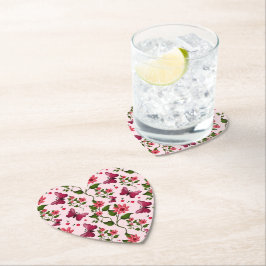 Midnight Bloom Schmetterling Floral Untersetzer
