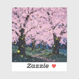 Midnight Bloom - Square Vinyl Aufkleber