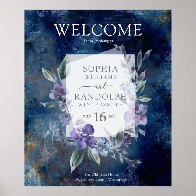 Midnight Blue Anemone, Poster (Vorne)