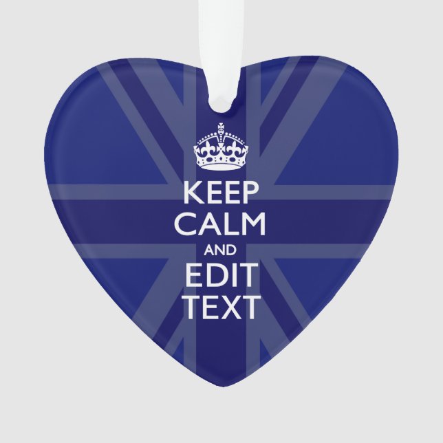 Midnight Blue Behalt Calm haben Ihren Text Union J Ornament (Vorderseite)