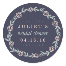 Midnight Blue, Blush and Sage Brautparty Fevor