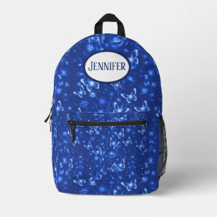 Midnight Blue Butterflies Bedruckter Rucksack