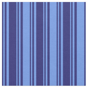 Midnight Blue & Cornflower Blue Pattern Stoff