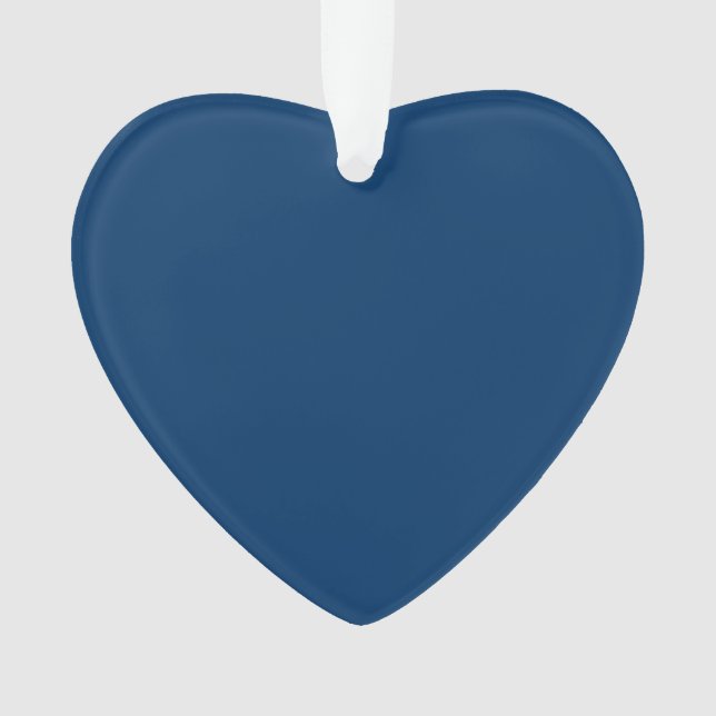Midnight Blue Custom Heart Ornament (Vorderseite)