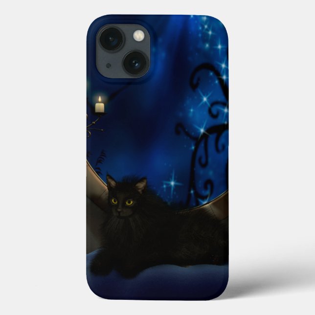 Midnight Blue Fantasy Chat Case-Mate iPhone Hülle (Rückseite)