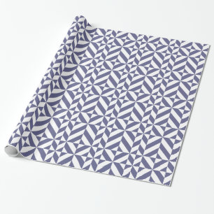 Midnight Blue Geometric Deko Cube Pattern Geschenkpapier