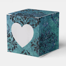 Midnight Blue Glimmer Vintag Damask