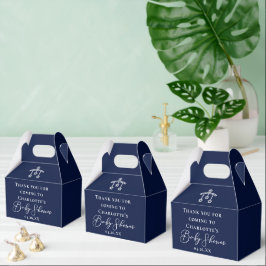 Midnight Blue Minimalistisch Baby Dusche Custom Pa Geschenkschachtel