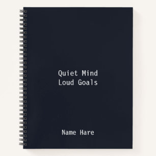 Midnight Blue Motivierend Notebook - Personalisier Notizbuch