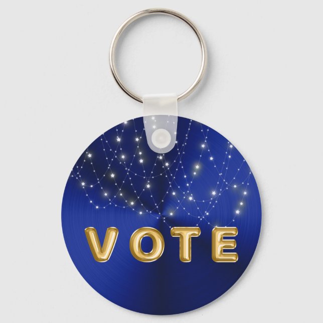 Midnight Blue Starlight Cascade Vote Schlüsselanhänger (Vorderseite)