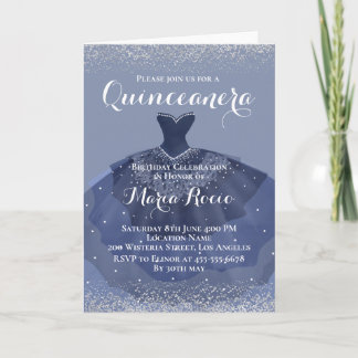 Midnight Blue Theme Holiday Card Feiertagskarte