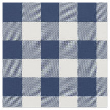 Midnight Blue und White Gingham Kariert