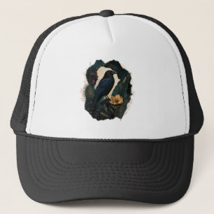 Midnight Botanical Raven Truckerkappe