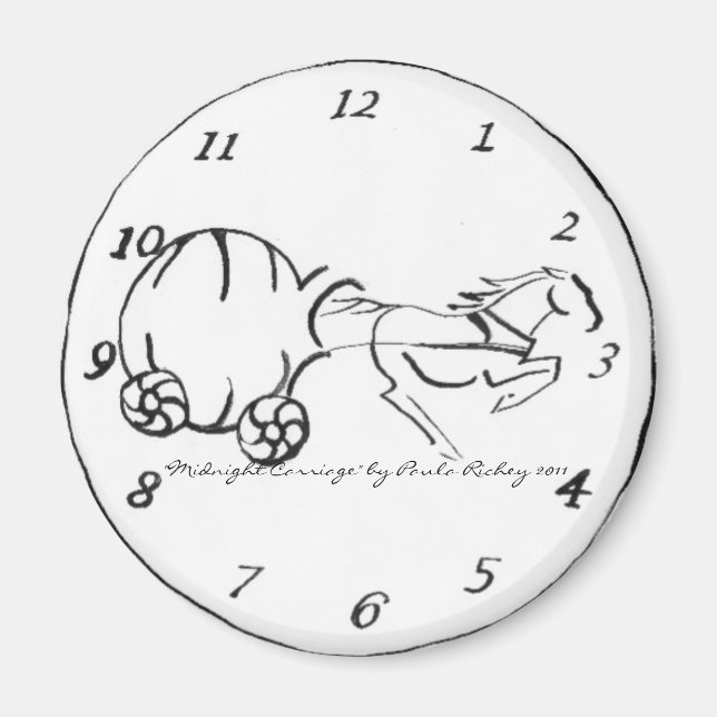 Midnight Carriage white Magnet (Vorne)