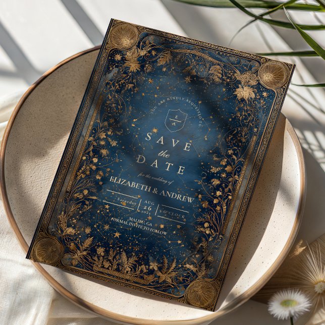 Midnight Celestial Baroque Wedding Save The Date (Von Creator hochgeladen)