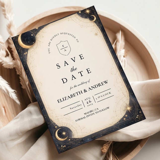 Midnight Celestial Garden Wedding Save The Date (Von Creator hochgeladen)